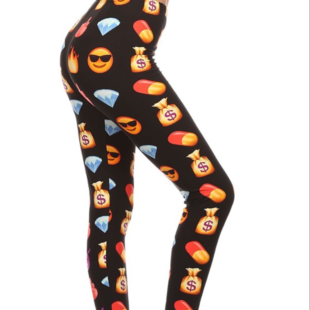 Emojis fun fashion leggings style 1663 - Picture 3 of 3